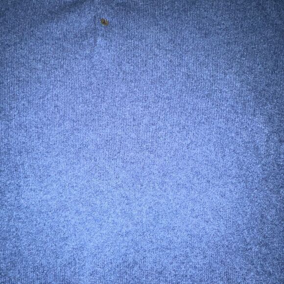 Woods & Gray Blue Cashmere Polo Sweater - Picture 3 of 4